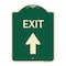 Signmission Exit Exit with Up Arrow Heavy-Gauge Aluminum Architectural Sign, 24" H, 18" L, G-1824-24030 A-DES-G-1824-24030 - alternate 1